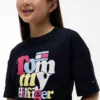 Tommy Puff Print T-skjorte for barn
