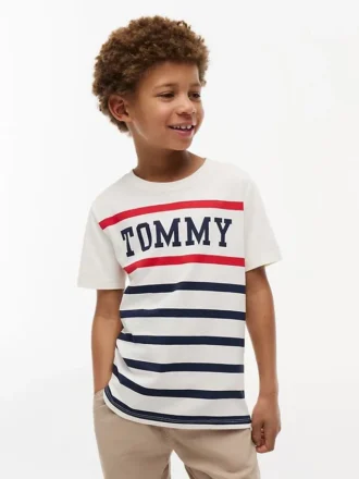 Tommy Stripe T-skjorte for barn
