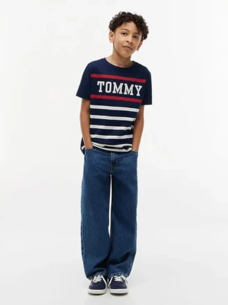 Tommy Stripe T-skjorte for barn