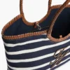 Tote-veske med monogram og bretonske striper
