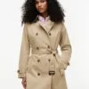 Trenchcoat med dobbeltspent belte