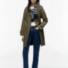 Trenchcoat med dobbeltspent belte