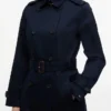 Trenchcoat med dobbeltspent belte