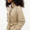 Trenchcoat med dobbeltspent belte