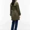 Trenchcoat med dobbeltspent belte