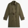 Trenchcoat med dobbeltspent belte