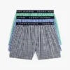 Trykte vevde boxershorts, 3-pak
