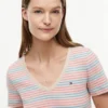 V-halset stripet Favorite T-skjorte