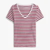 V-halset stripet Favorite T-skjorte