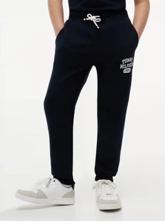 Varsity-joggebukse i børstet fleece for barn