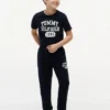 Varsity-joggebukse i børstet fleece for barn