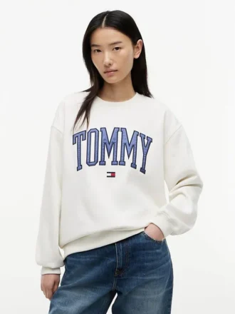 Varsity Tommy Logo-genser med rund hals