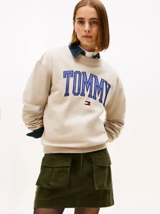 Varsity Tommy Logo-genser med rund hals