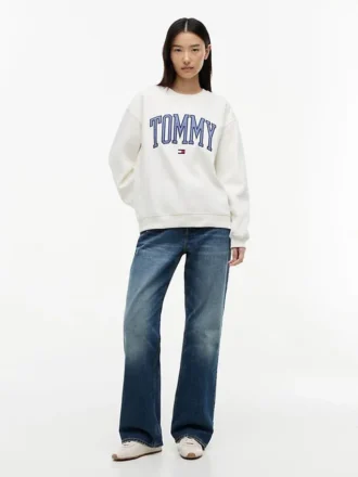 Varsity Tommy Logo-genser med rund hals