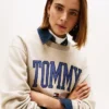 Varsity Tommy Logo-genser med rund hals