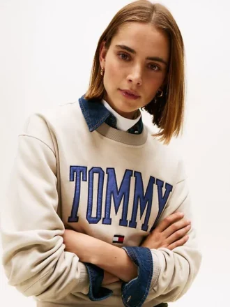 Varsity Tommy Logo-genser med rund hals