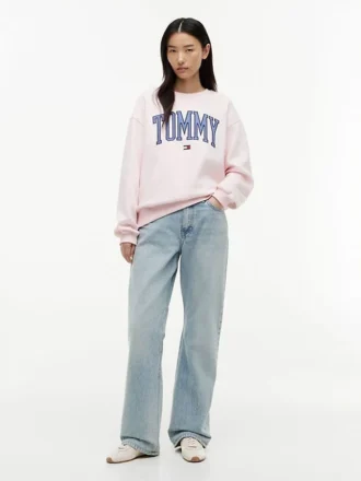 Varsity Tommy Logo-genser med rund hals