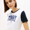 Varsity Tommy Logo Ringer T-skjorte