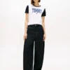 Varsity Tommy Logo Ringer T-skjorte