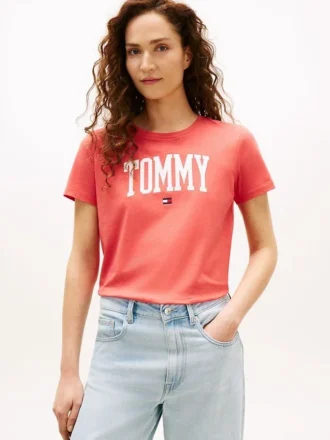 Varsity Tommy-logo-T-skjorte