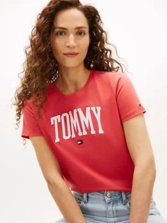 Varsity Tommy-logo-T-skjorte