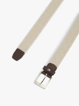 Vevd elastisk belte med firkantet spenne