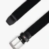 Vevd elastisk belte med firkantet spenne