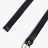 Vevd elastisk belte med rund spenne