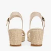 Vevd espadrille-sandale med kilehæl