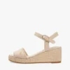 Vevd espadrille-sandale med kilehæl
