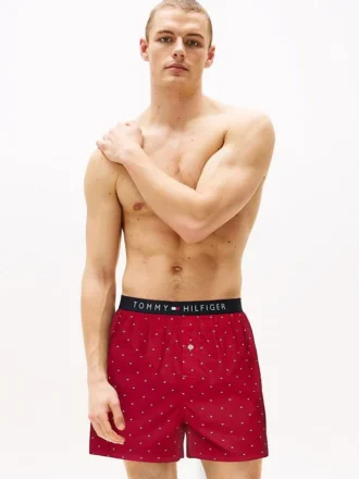 Vevde boxershorts med flaggmønster over hele