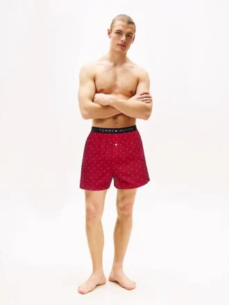 Vevde boxershorts med flaggmønster over hele