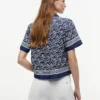 Voile-skjorte med monogram i skrift over hele