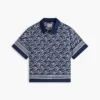 Voile-skjorte med monogram i skrift over hele