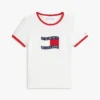 Wavy Flag Logo Ringer T-skjorte for barn