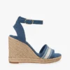 Webbing Logo Denim Wedge Espadrille