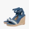 Webbing Logo Denim Wedge Espadrille