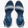 Webbing Logo Denim Wedge Espadrille