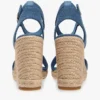 Webbing Logo Denim Wedge Espadrille