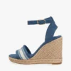 Webbing Logo Denim Wedge Espadrille